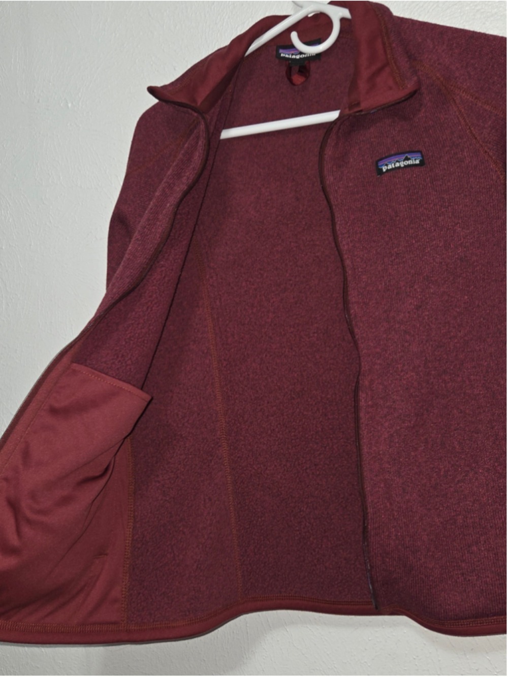 Patagonia Better Sweater Fleece Jacket Women's Size Small Burgundy Full Zip - Picture 6 of 13